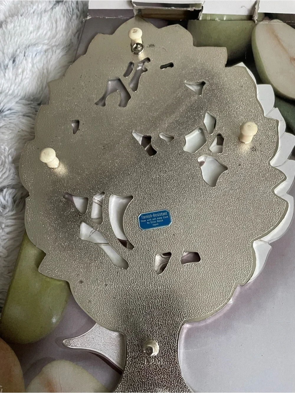 Vintage Wm A Rogers Pear Fruit Tree Trivet Silver Plated Wall Hanging
